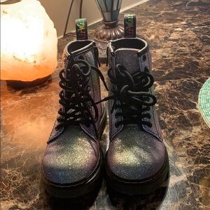 Dr. Martens size 11 toddler rainbow glitter boots